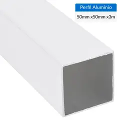 SUPERFIL - Perfil Tubular Blanco Aluminio 50x50x1,1 mm 3 m