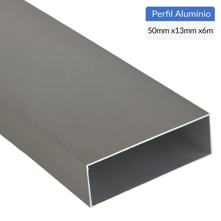 Perfil Tubular Café Aluminio 50x13x1 mm 6 m