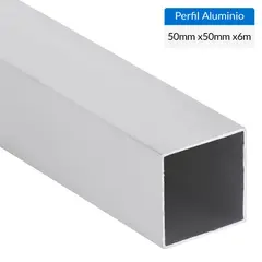 SUPERFIL - Perfil Tubular Blanco Aluminio 50x50x1,1 mm 3 m