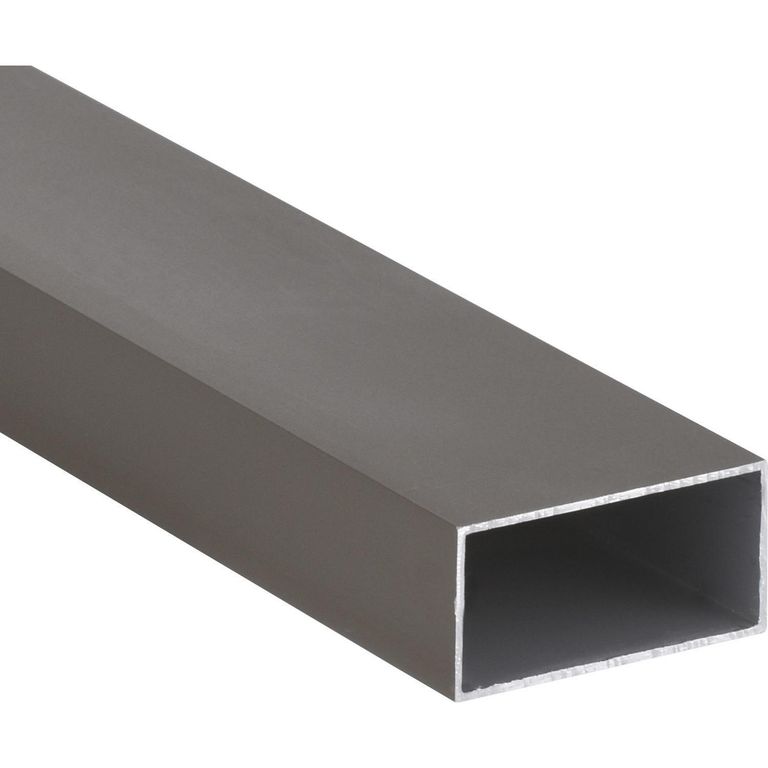 Perfil Tubular Titanio Aluminio 40x80x1 mm 6 m