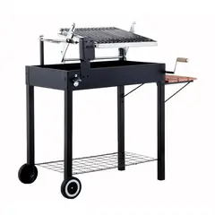 MR BEEF - Parrilla a Carbón con Espiedo y Ruedas Acero
