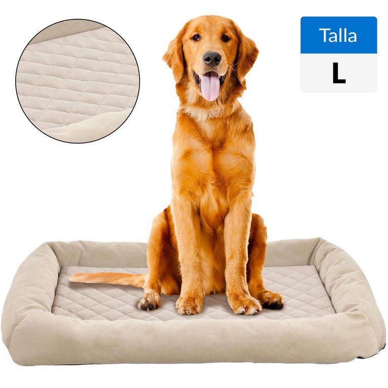 Colchón Mascota para Perro 12x65x105 cm Beige