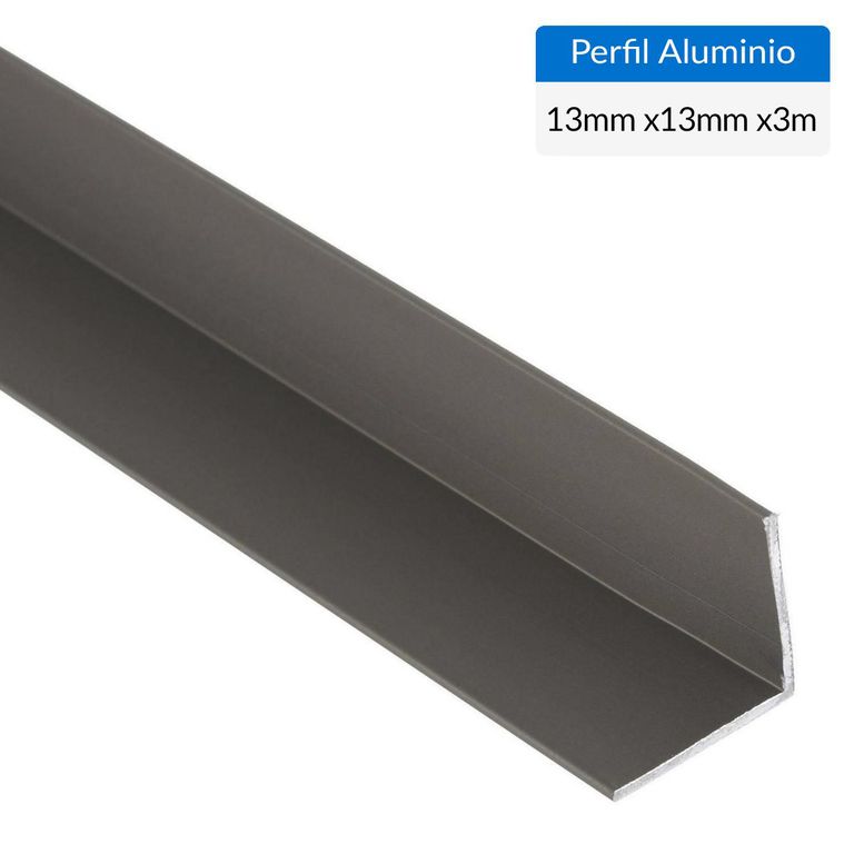 Ángulo Gris Aluminio 13x13x1,2 mm 3 m