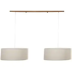 DISEÑO 3 - Lámpara de colgar 2 luces 50 cm bronce E27 40W.