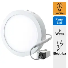 HB LEDS - Panel sobrepuesto redondo 6 W cálido