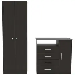 TUHOME - Set Clóset + Cómoda Wengue