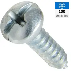 MAMUT - Tornillo Roscalata Cabeza Phillips Metal 5/8 " 8 mm 100 Unidades