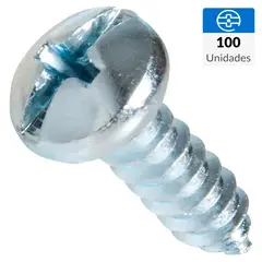 MAMUT - Tornillo Roscalata Cabeza Phillips Metal 5/8 " 10 mm 100 Unidades