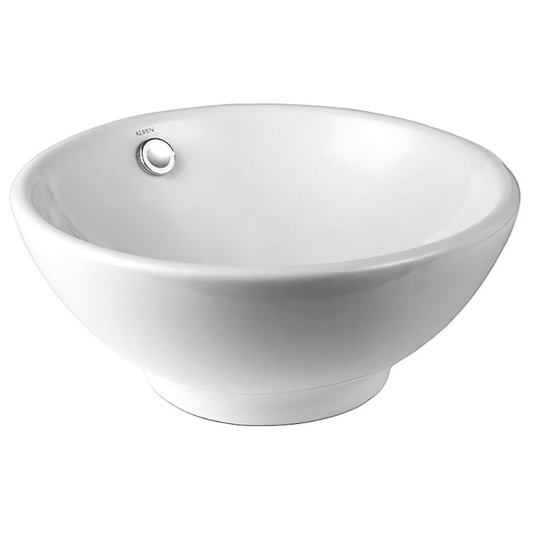 Lavamanos Omega Forma Redonda Cerámica 40.5x14x40 cm Blanco