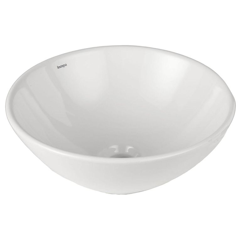 Lavamanos Sobrepuesto Forma Redonda Loza 35x13.5x35 cm Blanco