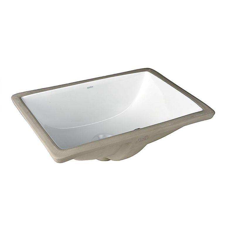 Lavamanos Bajo Cubierta Forma Rectangular Cerámica 46x18x33 cm Blanco