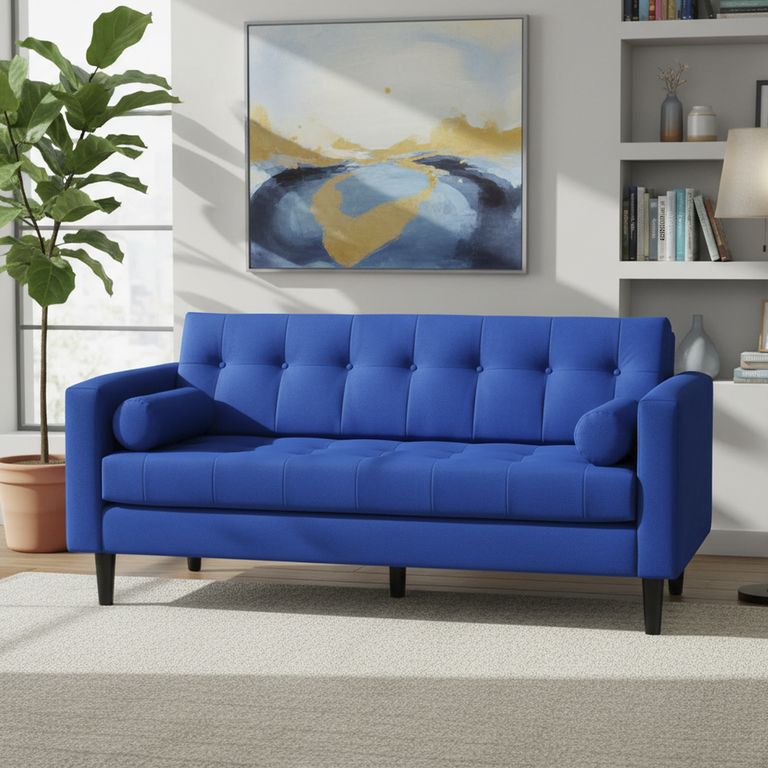 Sofá 3 cuerpos RETRO 75x75x175 cm Azul