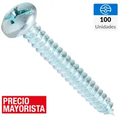 MAMUT - Tornillo Roscalata Cabeza Phillips Metal 1-1/4 " 8 mm 100 Unidades
