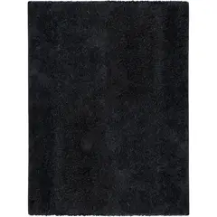 IDETEX - Alfombra Shaggy Lisa 150x200 cm Polipropileno Negro