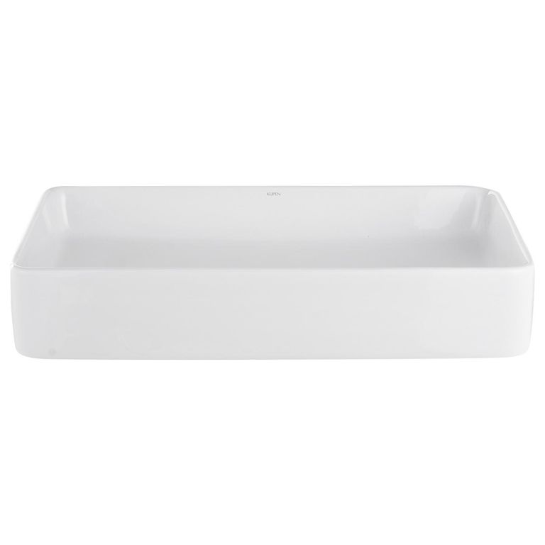 Lavamanos Forma Rectangular Cerámica 61x11x40.5 cm Blanco