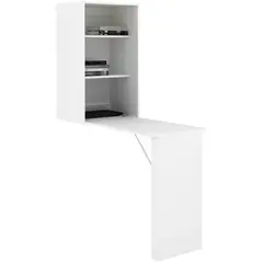 TECNOMOBILI - Escritorio pared 48x108x158 cm Blanco