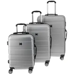 KODAK - Set de 3 maletas rigidas Gris