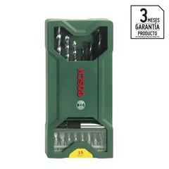 BOSCH - Mini-X-Line 15 piezas para perforar y atornillar