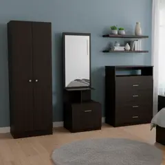 TUHOME - Clóset + Comoda + Velador 60X30X180 Cm