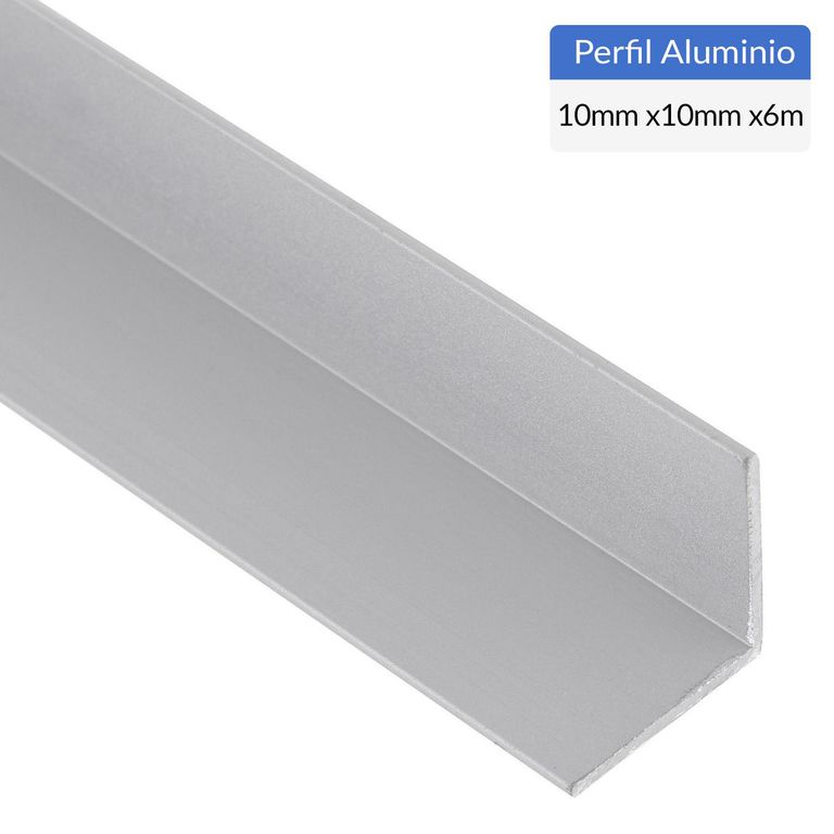 Pack Ángulo 6 Unidades Gris Aluminio 10x10x1 mm 6 m