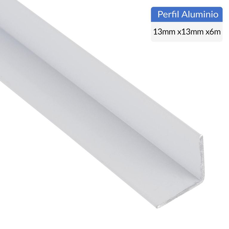 Pack Ángulo 6 Unidades Blanco Aluminio 13x13x1,2 mm 6 m