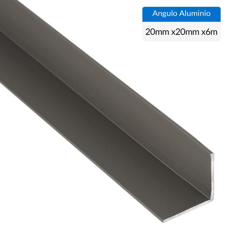 Pack Ángulo 6 Unidades Titanio Aluminio 20x20x1 mm 6 m