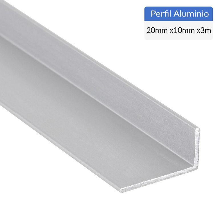 Pack Ángulo 6 Unidades Gris Aluminio 20x10x1,3 mm 3 m