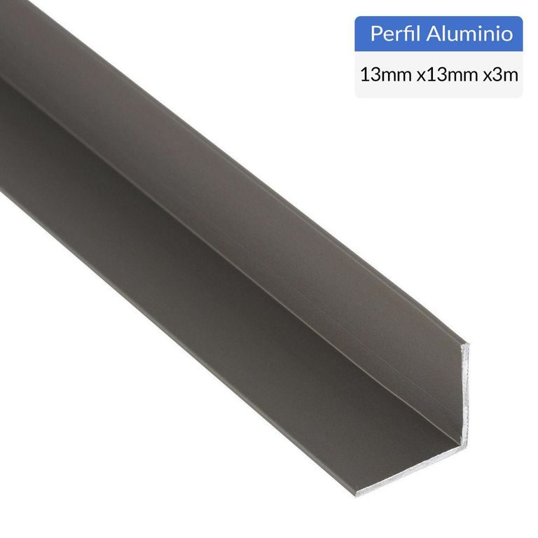 Pack Ángulo 6 Unidades Titanio Aluminio 13x13x1,2 mm 3 m