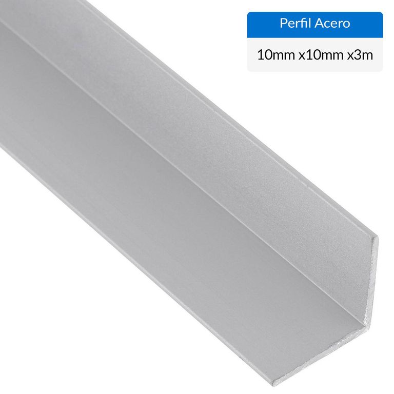 Pack Ángulo 6 Unidades Gris Aluminio 10x10x1 mm 3 m