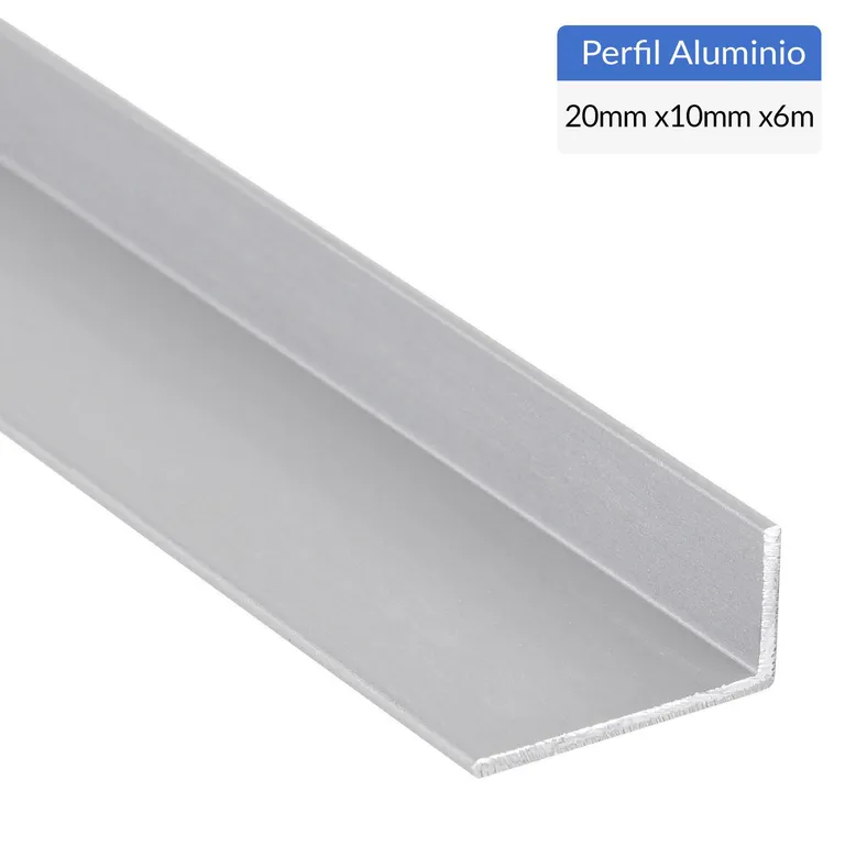 Pack Ángulo 6 Unidades Gris Aluminio 20x10x1,3 mm 6 m