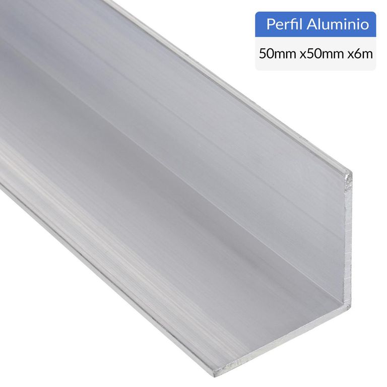 Pack 6 Unidades Ángulo Aluminio 50x3 mm 3 m