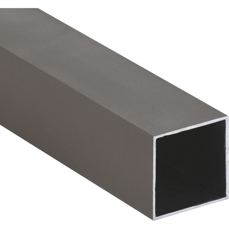 Perfil Tubular Titanio 6 unidades Aluminio 25x25x1 mm 6 m