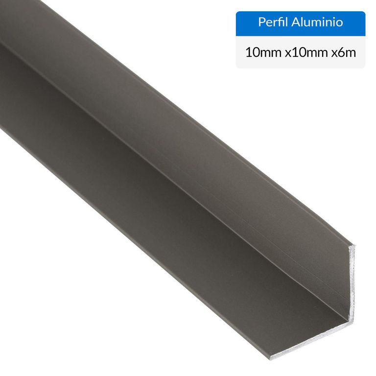 Pack Ángulo 6 Unidades Titanio Aluminio 10x10x1 mm 6 m