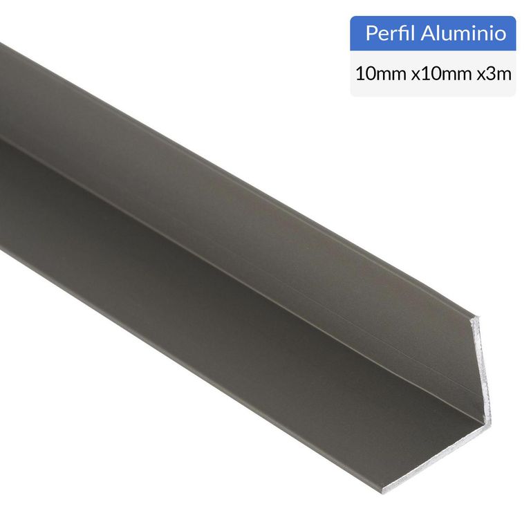 Pack Ángulo 6 Unidades Titanio Aluminio 10x10x1 mm 3 m