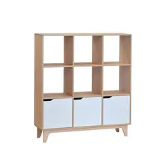 MOBIKIT - Estante Bremen Madera 6 Nivel(es) 29.8x35x30 cm Carvalo/Blanco