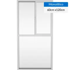WINTEC - Ventana PVC 60x120 cm monolítico blanco corredera