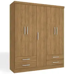 YARDAS - Clóset 5 Puerta(s) 3 Repisa(s) 152x181x47 cm Teca