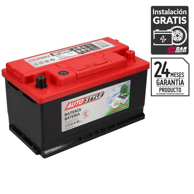Batería de Auto 80 Ah Positivo Derecho 750 CCA