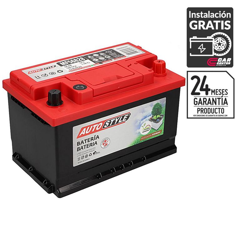 Batería de Auto 68 Ah Positivo Derecho 560 CCA