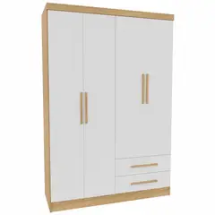 YARDAS - Clóset 4 Puerta(s) 2 Cajón(es) 2 Repisa(s) 121x180x47 cm Blanco