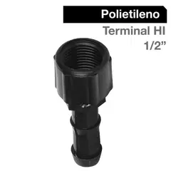HOFFENS - Terminal Polietileno PACK 3 1/2" Negro 3u