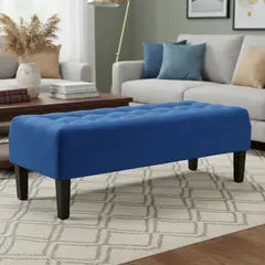 BODEVIR - Banqueta 42x45x120 cm felpa azul rey