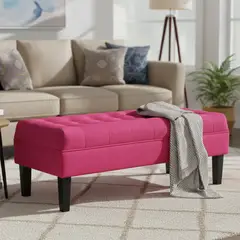 BODEVIR - Banqueta 42x45x120 cm felpa fucsia