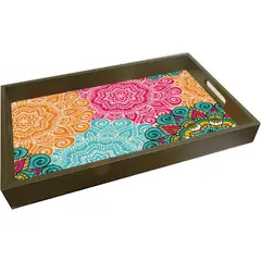 JUST HOME COLLECTION - Bandeja Ecocuero Rectangular 34x52 cm Multicolor