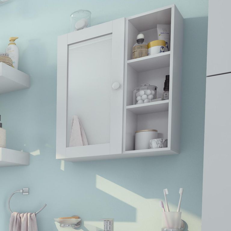 Botiquín Para Baño Con Espejo 45X52X16 Cm