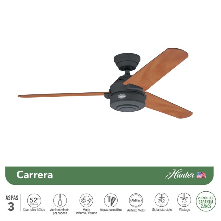 Ventilador de techo Carrera 52" (132 cm)