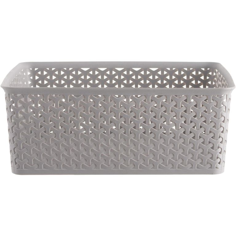 Canasto Ratán 30x13.5x35.5 cm 14.5 l Gris