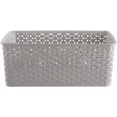 JUST HOME COLLECTION - Canasto Ratán 30x13.5x35.5 cm 14.5 l Gris