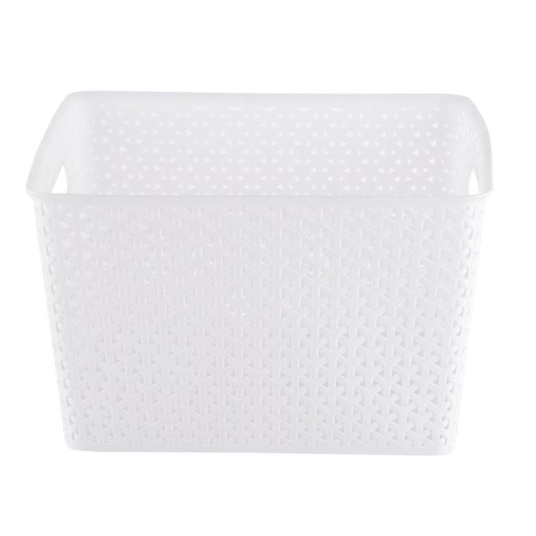 Canasto Ratán 30x22.5x35.5 cm 6 l Blanco