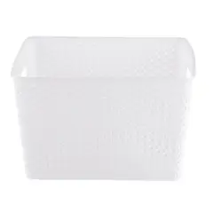 JUST HOME COLLECTION - Canasto Ratán 30x22.5x35.5 cm 6 l Blanco